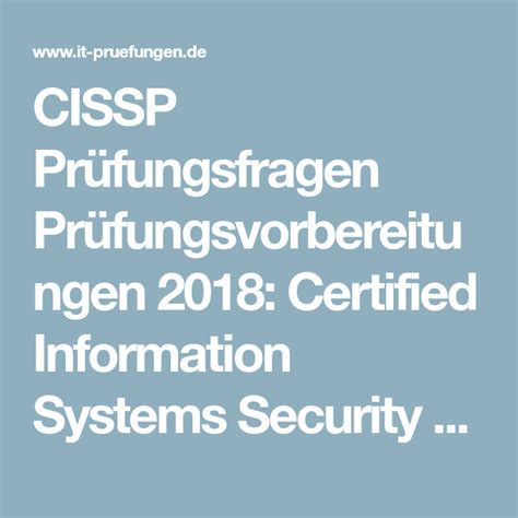 CISSP Deutsche Prüfungsfragen