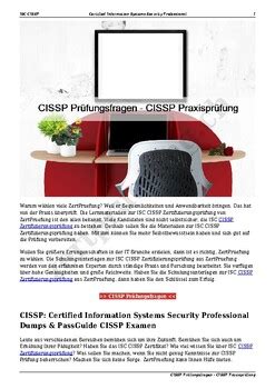 CISSP Zertifizierungsprüfung