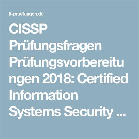 CISSP-German Deutsch Prüfungsfragen