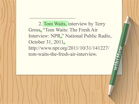 Citing An Interview