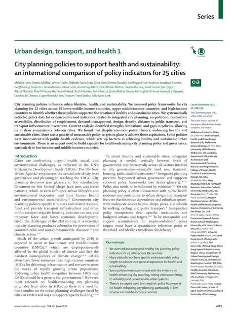 City planning policies to support health and … - raincitystudios.com
