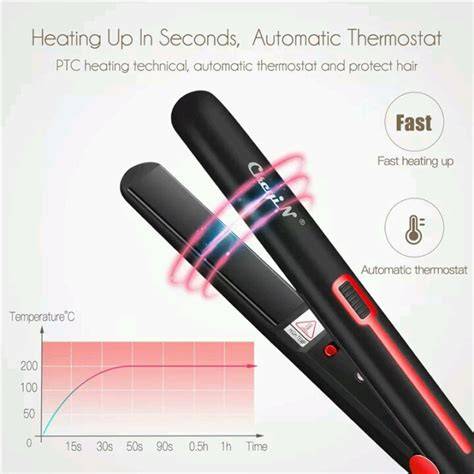 CkeyiN catok rambut Mini, pelurus rambut dan pengeriting portabel 2 - raincitystudios.com
