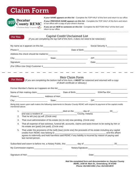 CLAIMFORM Indiana Connection