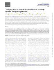 Clarifying ethical stances in conservation: a trolley problem thought ... - raincitystudios.com