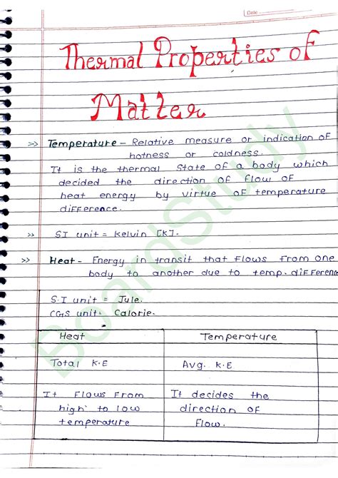 Class 11 Physics Thermal Properties of Matter Notes: Heat & Expansion - wintechmobiles.com