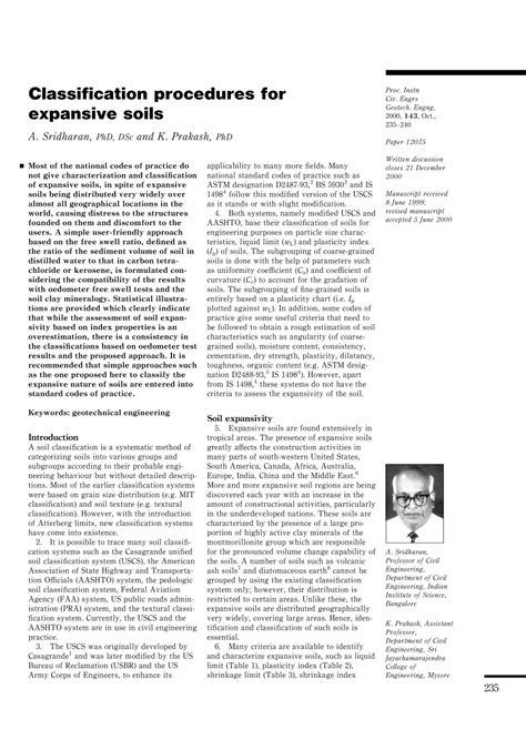 CLASSIFICATION PROCEDURES FOR EXPANSIVE SOILS - muktibox.com