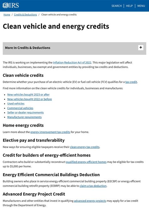 Clean vehicle and energy credits - Internal Revenue Service - raincitystudios.com