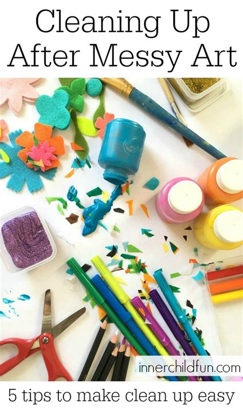Cleaning Up After Messy Art - Inner Child Fun - muktibox.com