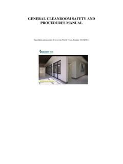 Cleanroom Safety and Usage Manual - Weizmann Institute of Science - wintechmobiles.com