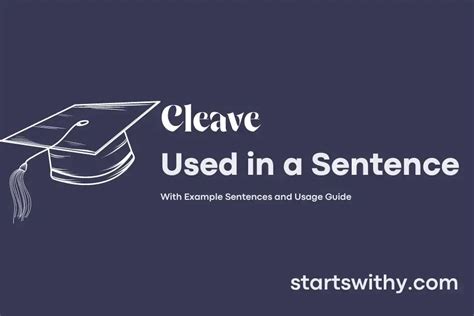 CLEAVING in a sentence. CLEAVING sentence examples. lengusa