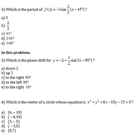 CLEP Precalculus Practice Test Questions Study Guide Zone