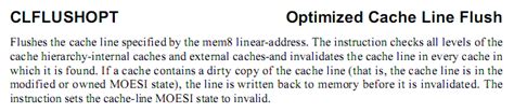 CLFLUSHOPT — Flush Cache Line Optimized