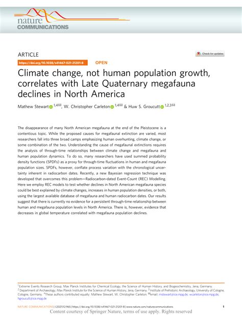 Climate change, not human population growth, correlates with Late ... - wintechmobiles.com