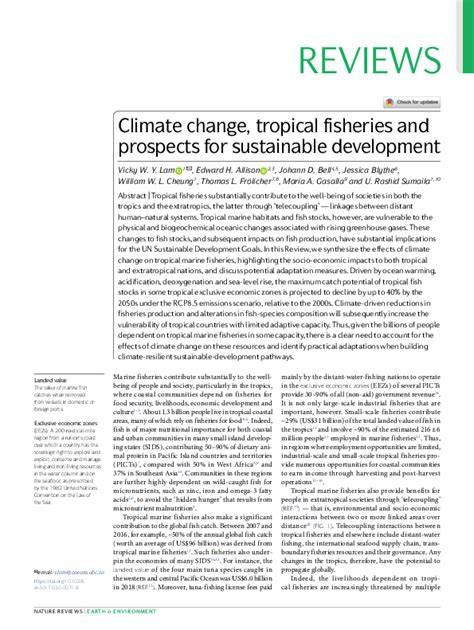 Climate change, tropical fisheries and prospects for … - raincitystudios.com