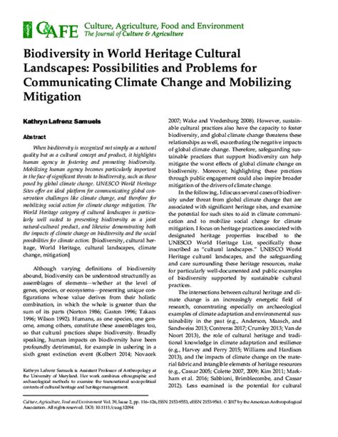 Climate Change and Cultural Landscapes: Mitigation - wintechmobiles.com