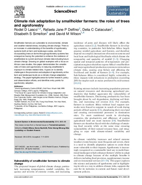 Climate risk adaptation by smallholder farmers: the roles of trees and ... - raincitystudios.com