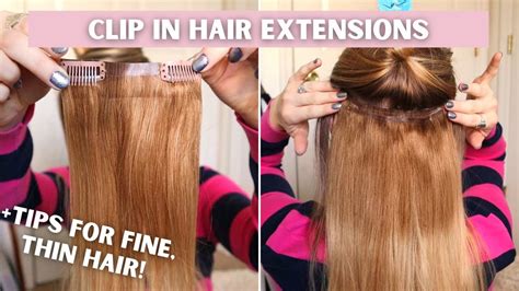 CLIP IN EXTENSIONS FOR FINE HAIR // How to Apply Seamless …