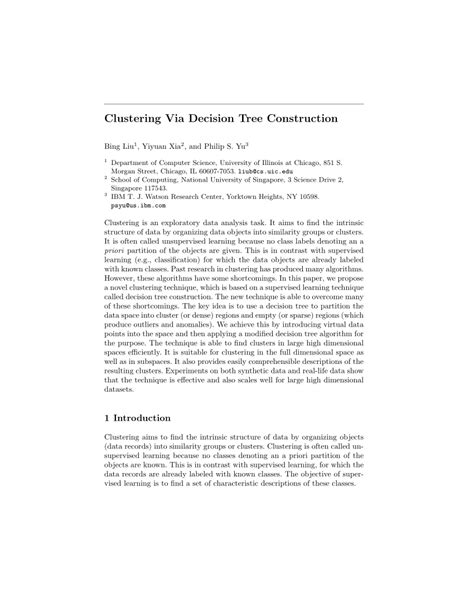 Clustering Via Decision Tree Construction - Springer - coolestguyplanet.net