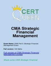 CMA-Strategic-Financial-Management PDF Demo