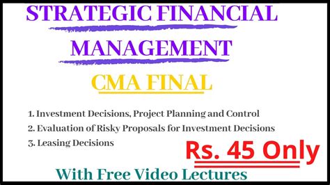 CMA-Strategic-Financial-Management Vorbereitungsfragen