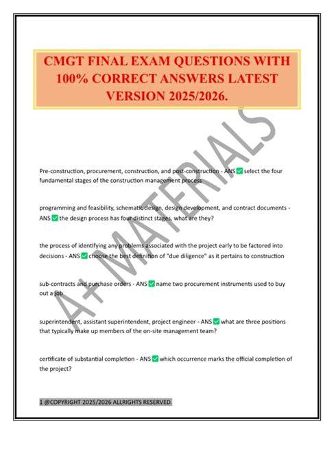 CMGT: Final Exam Study Materials (4320) - Quizlet - raincitystudios.com