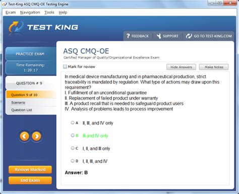 CMQ-OE Online Tests