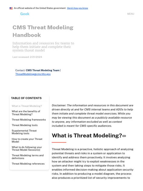 CMS Threat Modeling Handbook - coolestguyplanet.net