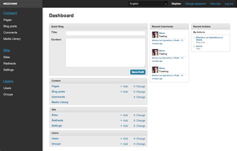 CMS based on Django examples and features