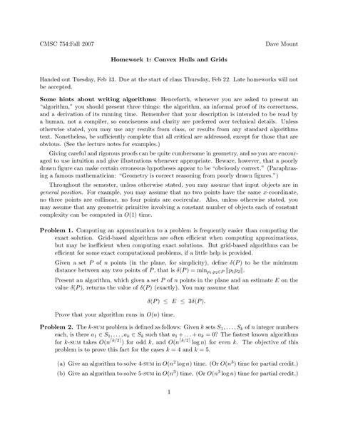 CMSC 754: Lecture 2 Convex Hulls in the Plane - UMD