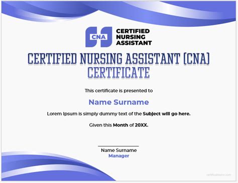 CNA Long Term Care Supplementary Statement Verification Form CNA Classes Board