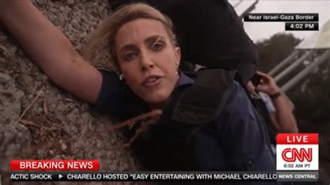 CNN reporter takes cover in ditch during report from Israel