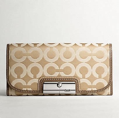 COACH 45073 Kristin Op Art Signature Slim Envelope Flap …