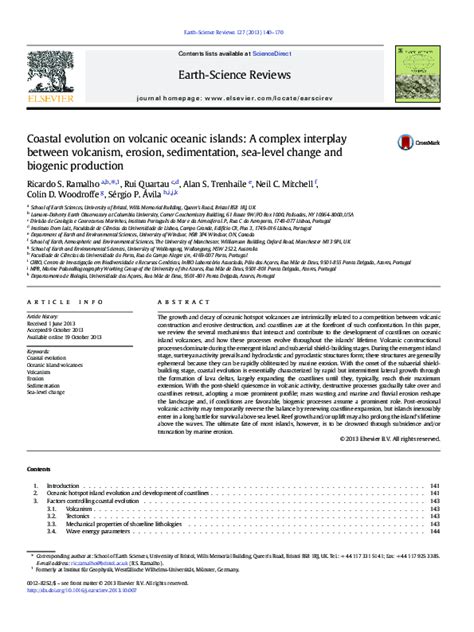 Coastal evolution on volcanic oceanic islands: A complex interplay ... - raincitystudios.com