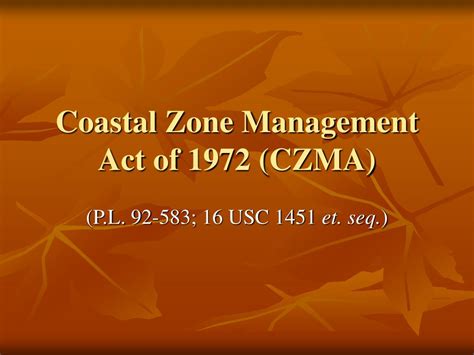 COASTAL ZONE MANAGEMENT ACT OF 1972 - raincitystudios.com