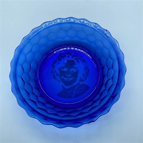 COBALT BLUE 1930S Depression Glass Shirley Temple Child