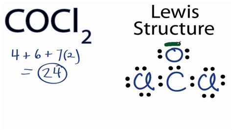COCl2 Lewis Structure How to Draw the Lewis Structure for COCl2 YouTube