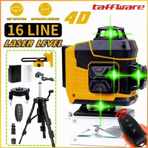 COD Taffware Mesin Laser Level 4D 12/16 Lines Komplit Tukang Bangunan ... - raincitystudios.com