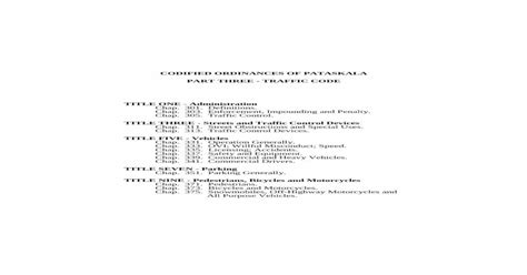 CODIFIED ORDINANCES OF NORTH BALTIMORE, OHIO