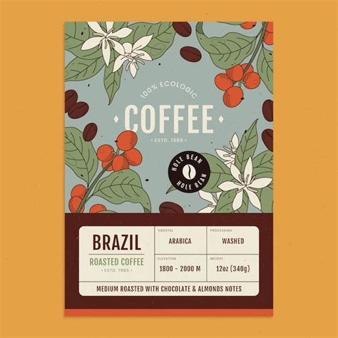 Coffee label PSD - Freepik - muktibox.com