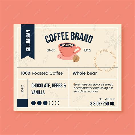 Coffee label template Images - Free Download on Freepik - muktibox.com