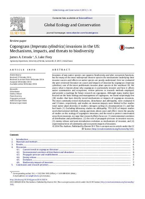 Cogongrass (Imperata cylindrica) invasions in the US: Mechanisms ... - raincitystudios.com