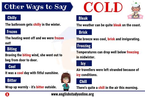 COLD Synonyms