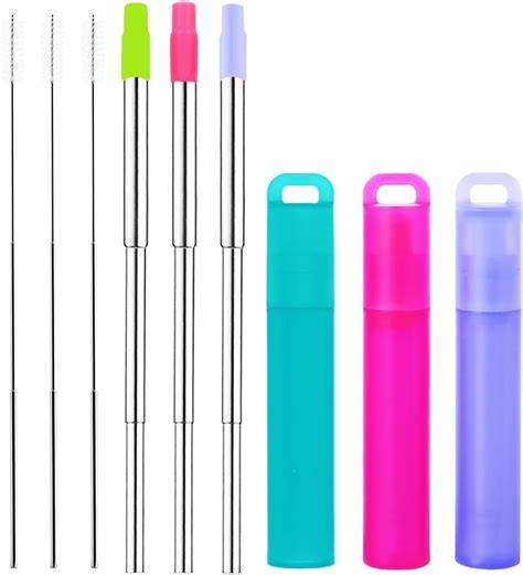 Collapsible Stainless Steel Straws - raincitystudios.com