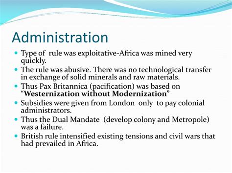 COLONIAL ADMINISTRATION AND THE RE-ORGANIZATION OF - wintechmobiles.com