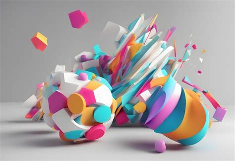 Colorful Abstract Shape 3D, Incl. 3d colorful shape & abstract - Envato - muktibox.com