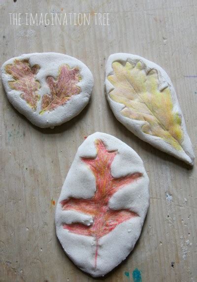 Coloured Salt Dough Leaf Impressions - The … - muktibox.com