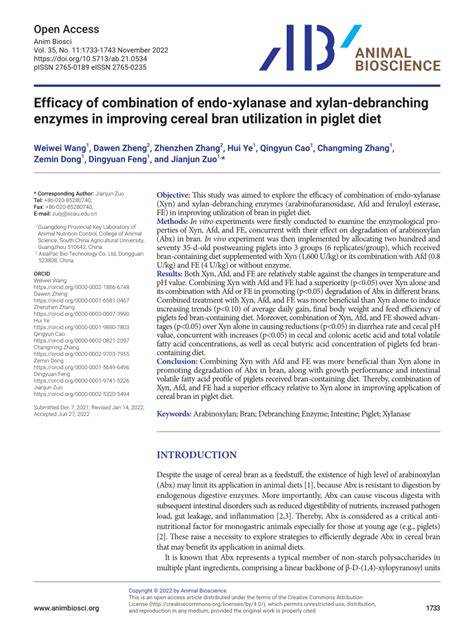 Combination of Xylanase and Debranching Enzymes … - raincitystudios.com