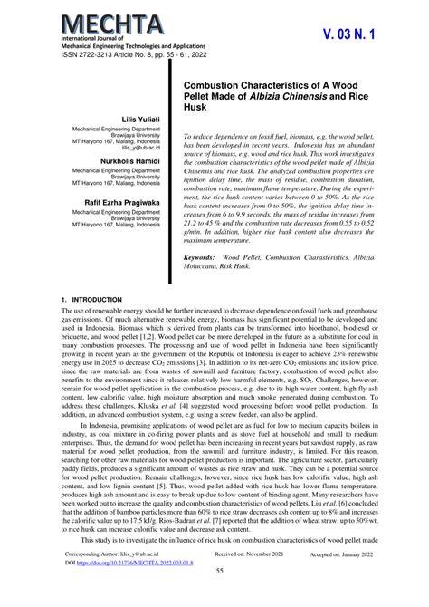 Combustion Characteristics of A Wood Pellet Made of Albizia Chinensis ... - raincitystudios.com