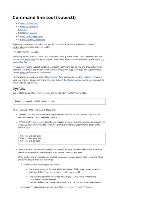 Command line tool (kubectl) | Kubernetes - coolestguyplanet.net