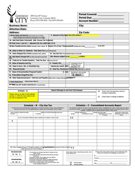 COMMERCE CITY SALES AND USE TAX CODE 20